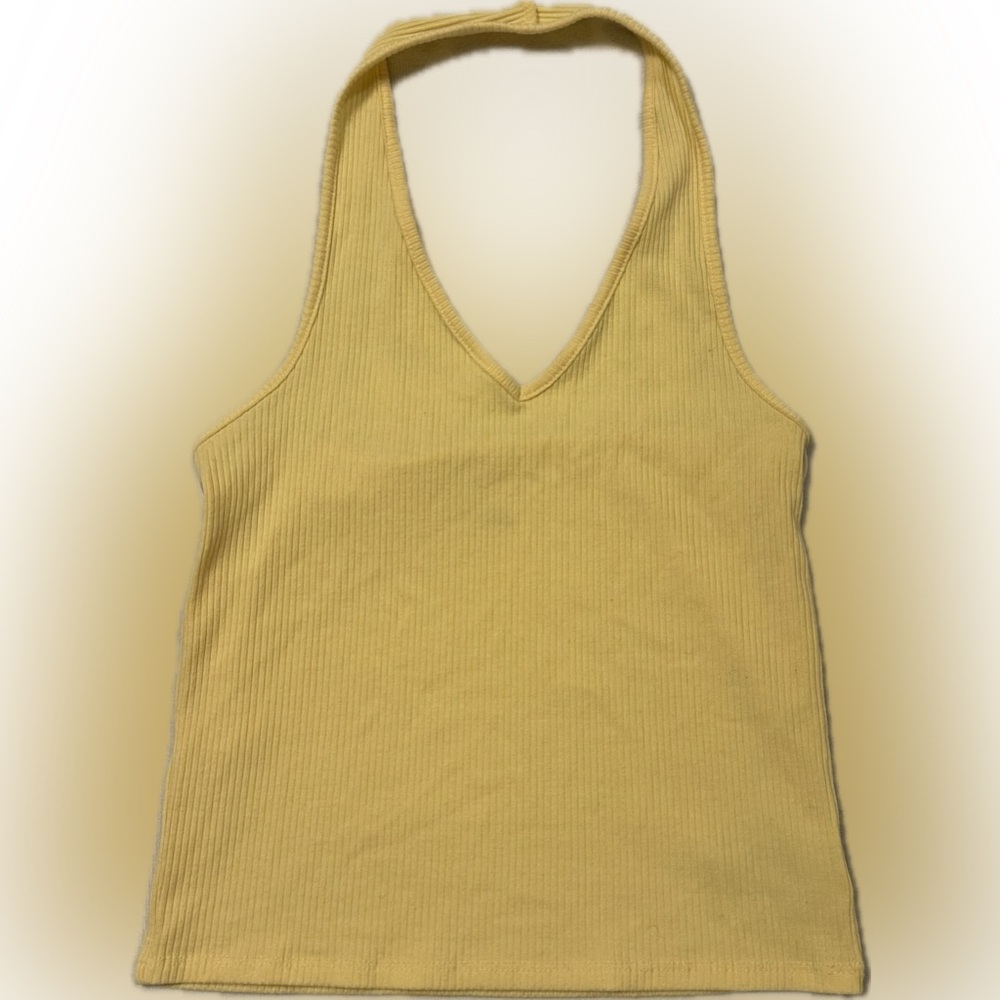 Ribbed Halter Neck Top